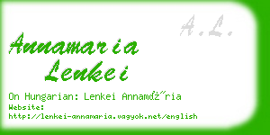 annamaria lenkei business card